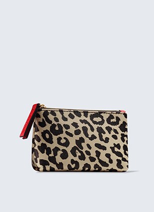 leopard print pouch